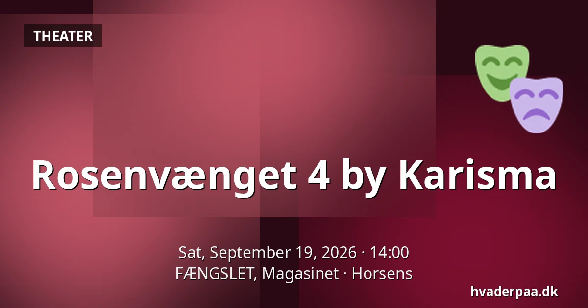 Rosenvænget 4 by Karisma — FÆNGSLET, Magasinet, Horsens