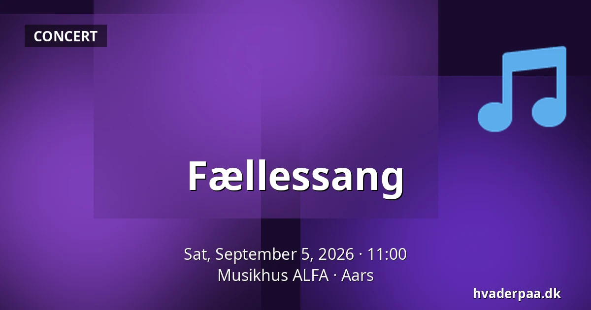 Fællessang — Musikhus ALFA, Aars