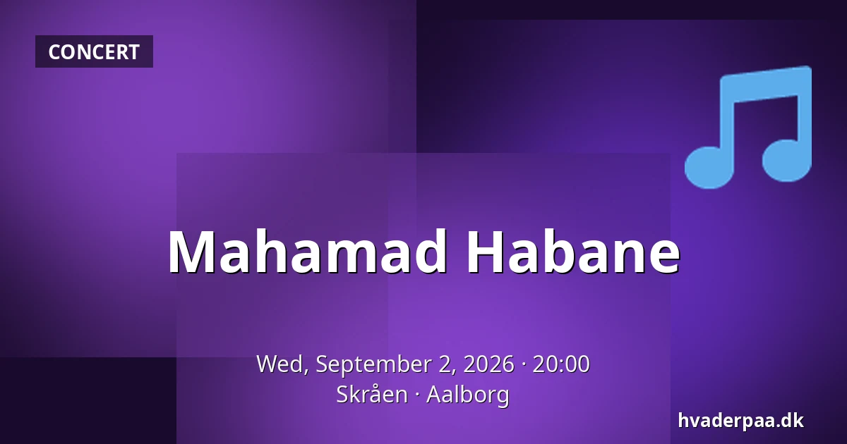 Mahamad Habane — Skråen, Aalborg