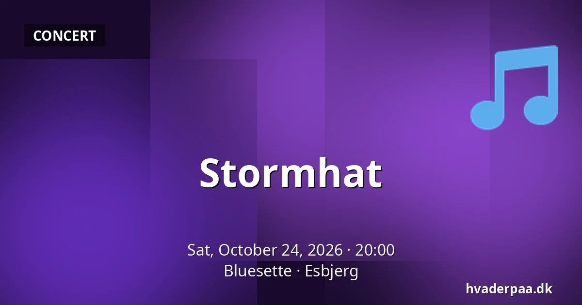Stormhat · Bluesette, Esbjerg