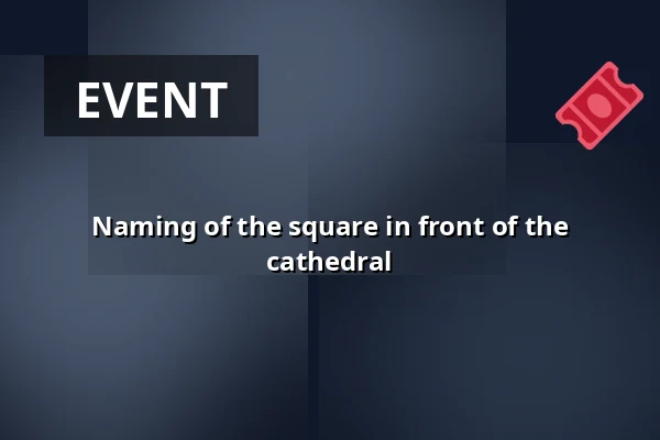 Naming of the square in front of the cathedral · Festsalen i sognegården, Viborg