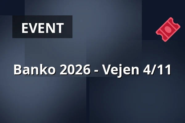 Banko 2026 - Vejen 4/11 · Vejen Idrætscenter., Vejen