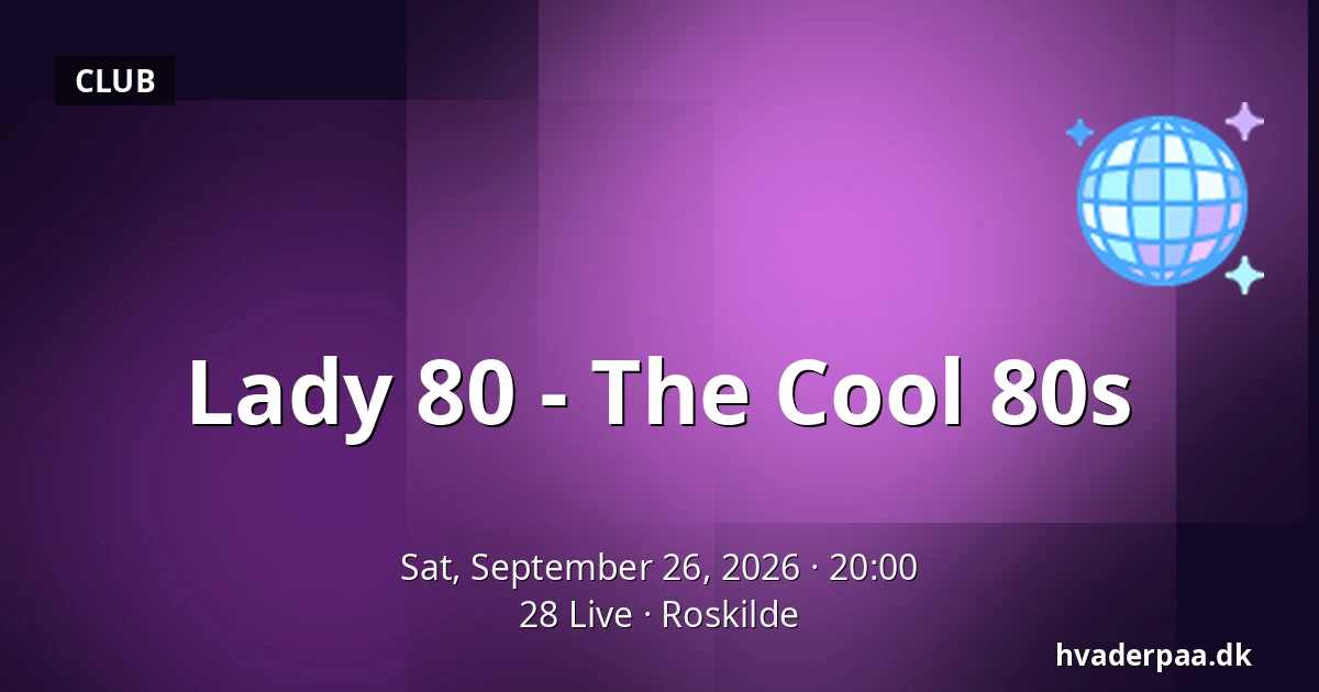 Lady 80 - The Cool 80s · 28 Live, Roskilde