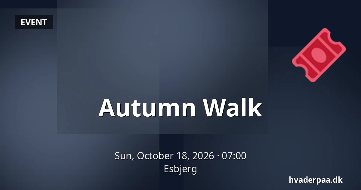 Autumn Walk · Esbjerg