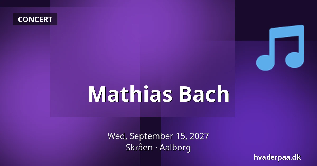 Mathias Bach · Skråen, Aalborg