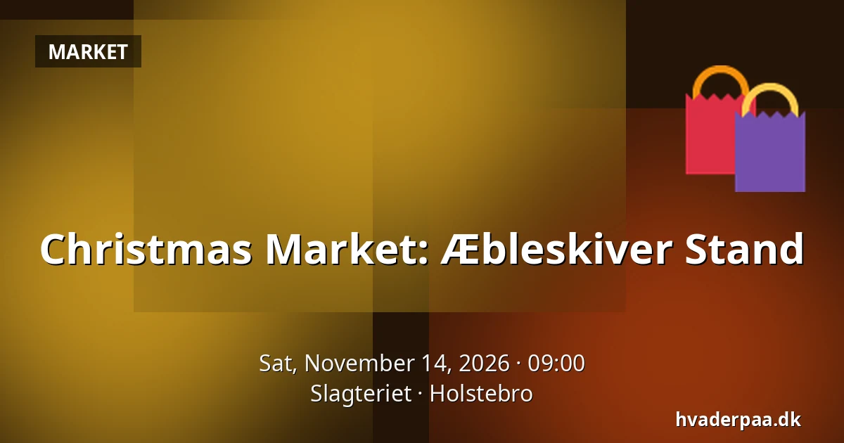 Christmas Market: Æbleskiver Stand · Slagteriet, Holstebro