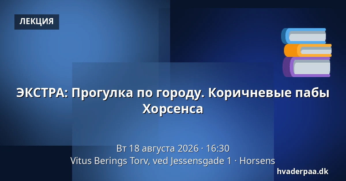 ЭКСТРА: Прогулка по городу. Коричневые пабы Хорсенса — Vitus Berings Torv, ved Jessensgade 1, Хорсенс