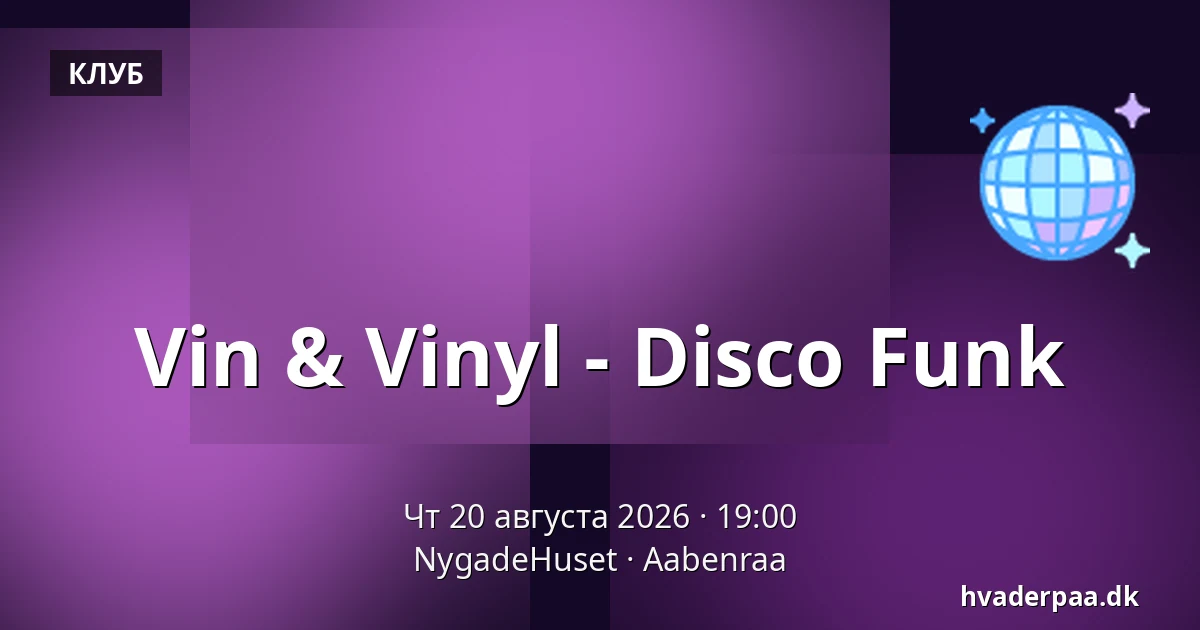 Vin & Vinyl - Disco Funk — NygadeHuset, Обенро
