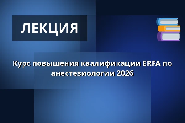 Курс повышения квалификации ERFA по анестезиологии 2026 — Scandic Odense, Оденсе