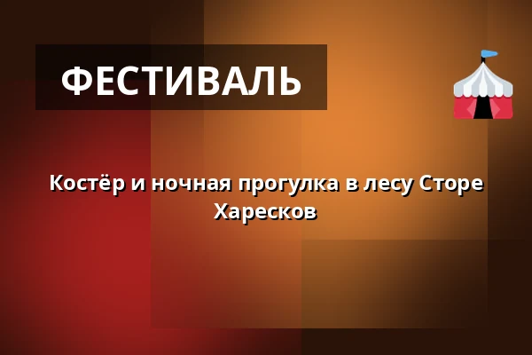 Костёр и ночная прогулка в лесу Сторе Харесков — Hareskov station, Верлёсе