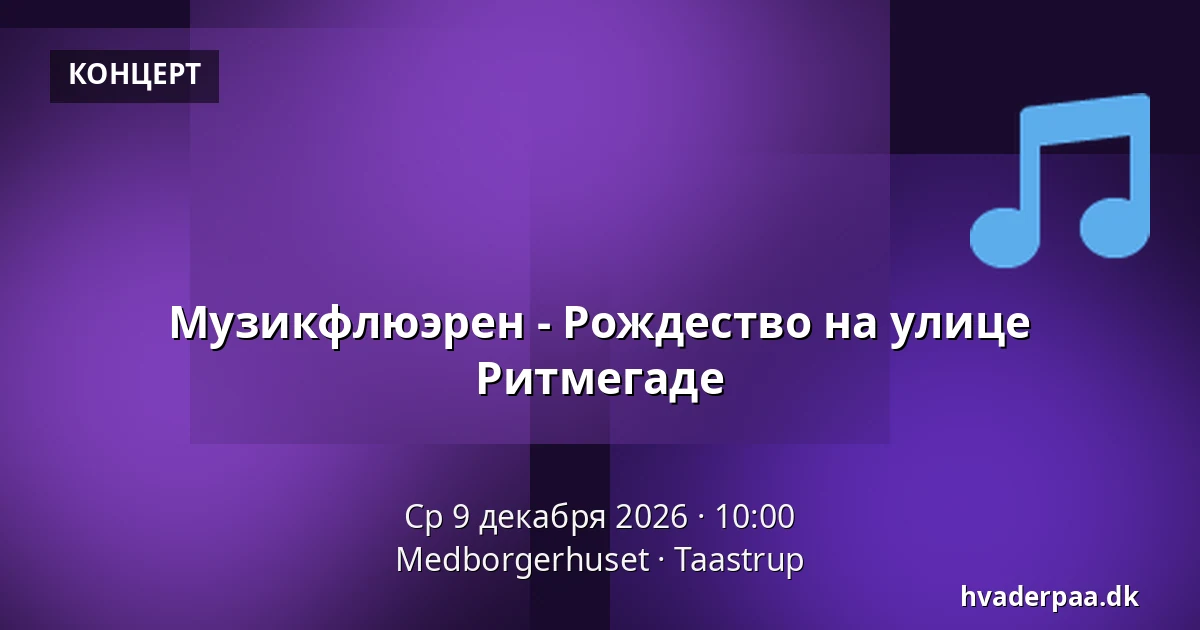 Музикфлюэрен - Рождество на улице Ритмегаде — Medborgerhuset, Тоструп