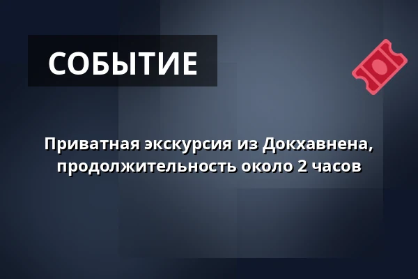 Приватная экскурсия из Докхавнена, продолжительность около 2 часов — Dokhavnen Esbjerg, Эсбьерг