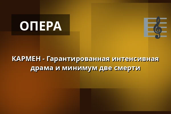 КАРМЕН - Гарантированная интенсивная драма и минимум две смерти — Taastrup Teater & Musikhus, Тоструп