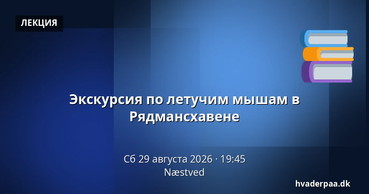 Экскурсия по летучим мышам в Рядмансхавене — Нествед