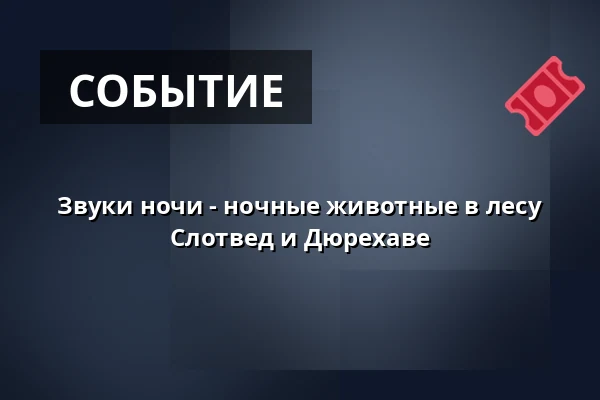 Звуки ночи - ночные животные в лесу Слотвед и Дюрехаве — Kræmmerens Hus, Sindal