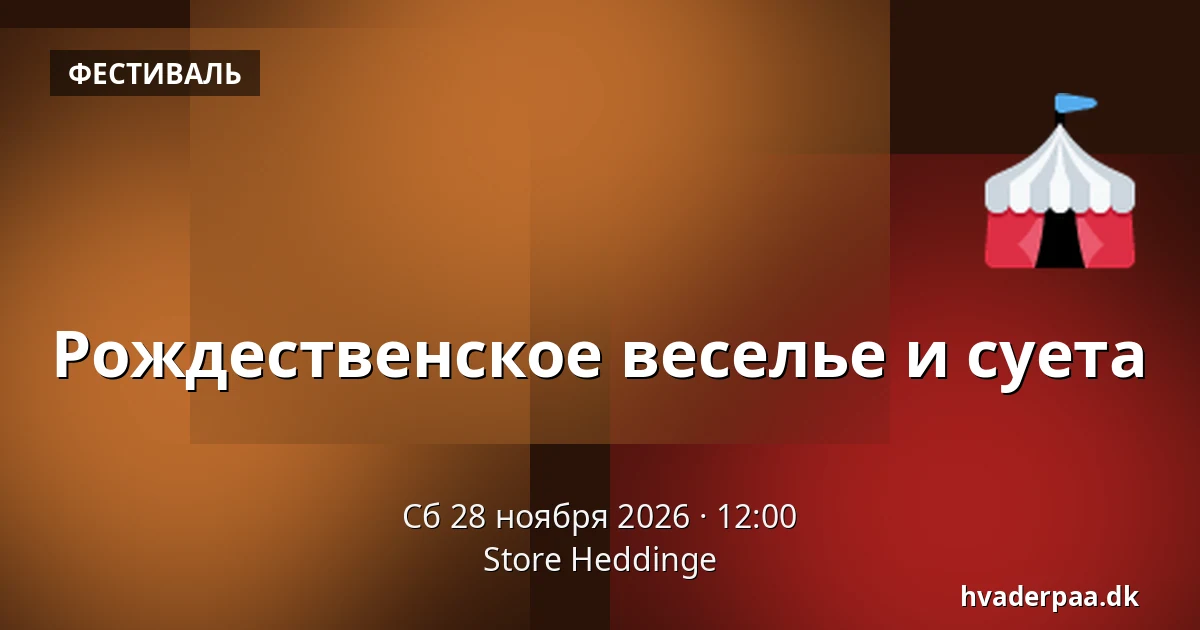 Рождественское веселье и суета · Store Heddinge