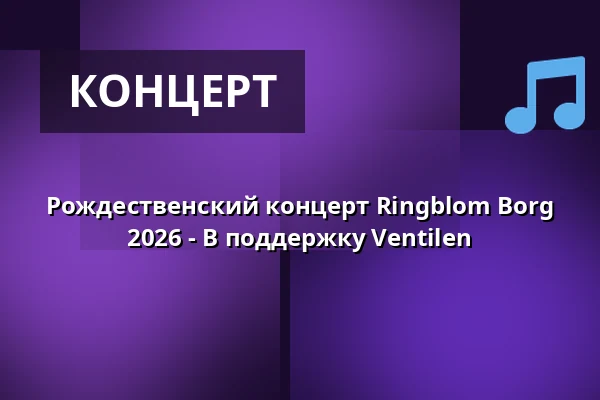 Рождественский концерт Ringblom Borg 2026 - В поддержку Ventilen · Herning Gymnasium, Хернинг