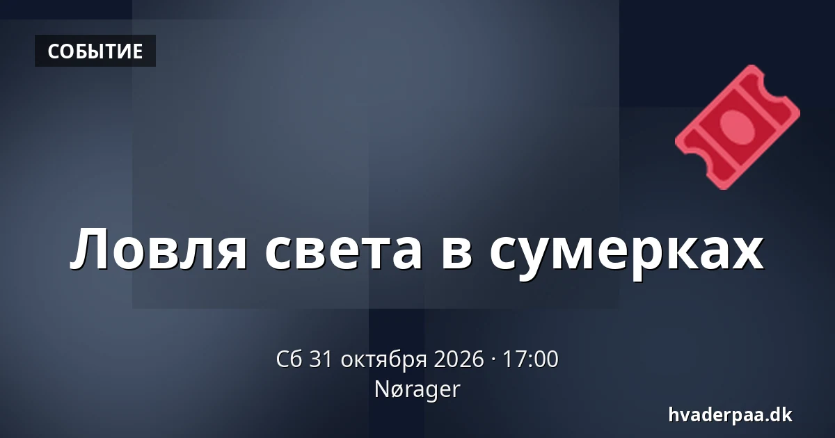 Ловля света в сумерках · Nørager