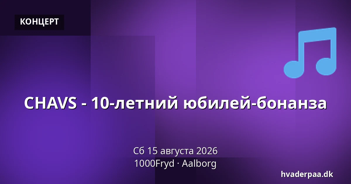 CHAVS - 10-летний юбилей-бонанза — 1000Fryd, Ольборг