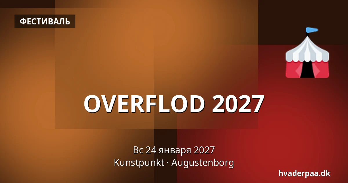 OVERFLOD 2027 — Kunstpunkt, Augustenborg